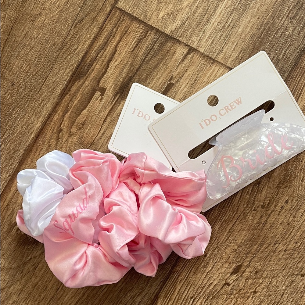 I Do Crew Bride Clip and Bride/Squad Scunchies